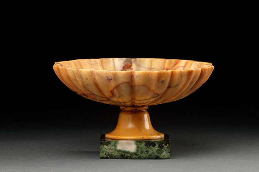 Italian ‘After the Antique’ Fluted Siennese Yellow Marble Tazza
